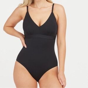 SPANX Hot Pink V-Neck One-Piece